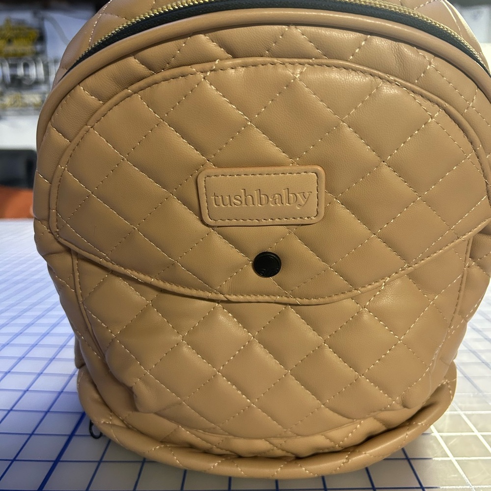 Tushbaby Quilted Backpack - Beige